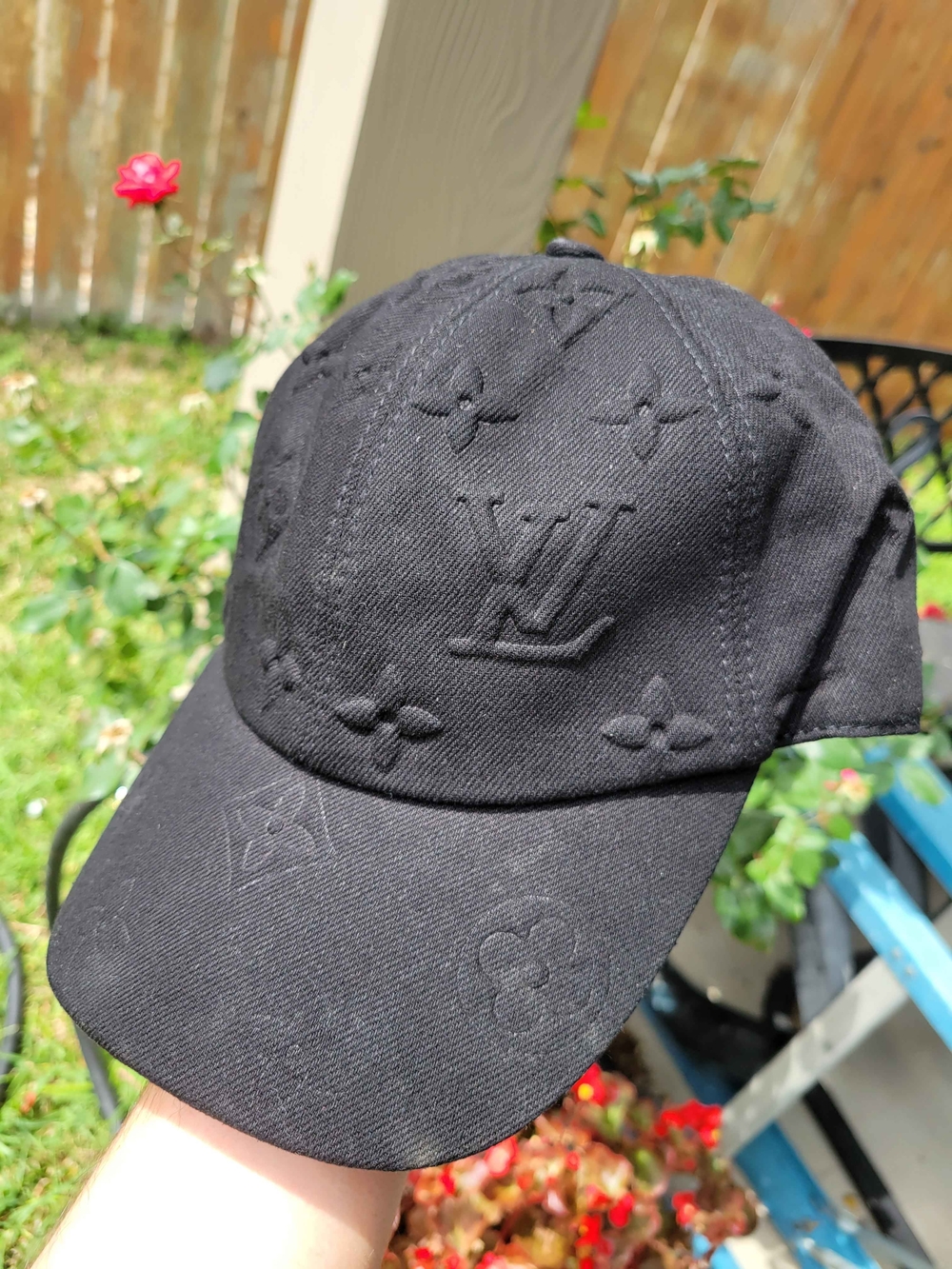 Louis Vuitton Black Denim Monogram Baseball Cap - Picture 7 of 10